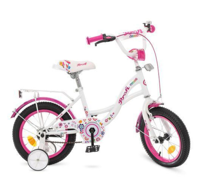 Детский велосипед Bloom PROF1 14" Y1425 бело-малиновый