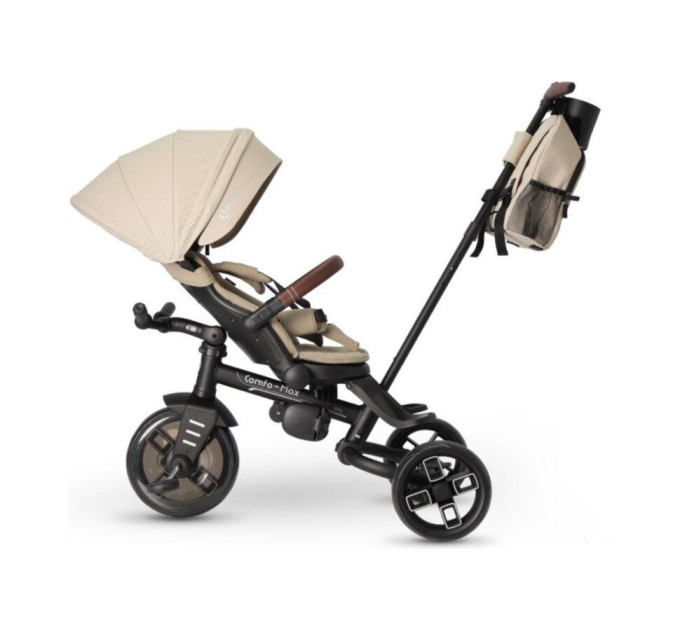 Детский беговел Tri-cycle COMFO MAX Beige с широкими колёсами и регулируемым сиденьем