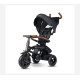 Детский беговел Tri-cycle RITO DELUXE Black с широкими колёсами и регулируемым сиденьем