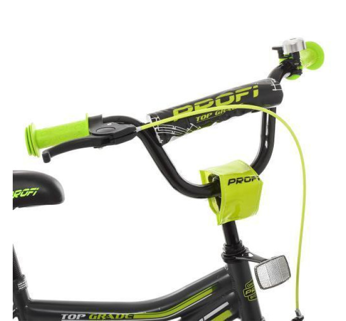 Детский велосипед PROF1 14" Y14108 Top Grade графит с салатовым