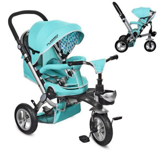 Велосипед для детей Turbo Trike M AL3645A-14 Mint три колеса мята