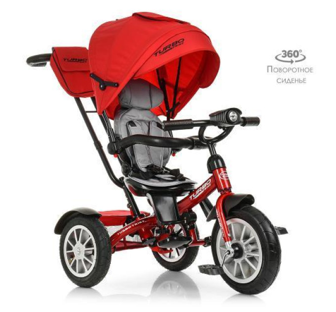 Велосипед детский Turbo Trike M 4057-1 красный коляска трехколесная со светом и музыкой