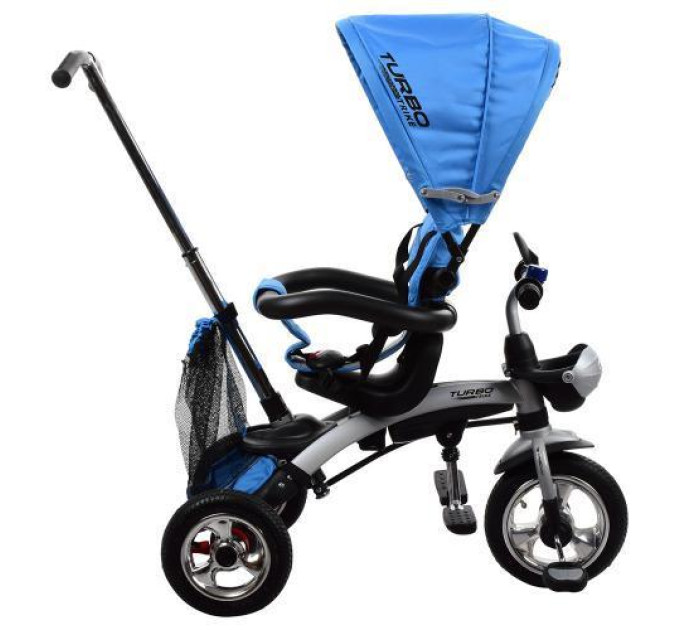 Трехколесный велосипед 2в1 беговел Turbo Trike M 3212A-6 голубой