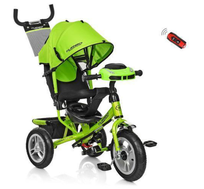 Велосипед Turbo Trike M 3115-4HA с музыкой и светом зеленый 3-х колесный