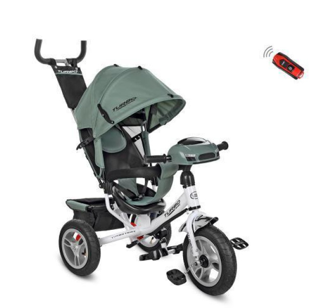 Дитячий велосипед Turbo Trike M 3115HA-17 хакі три гумові колеса
