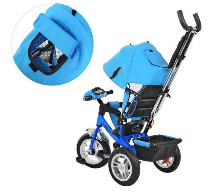 Детский трехколесный велосипед Turbo Trike M 3115-5HA с родительской ручкой