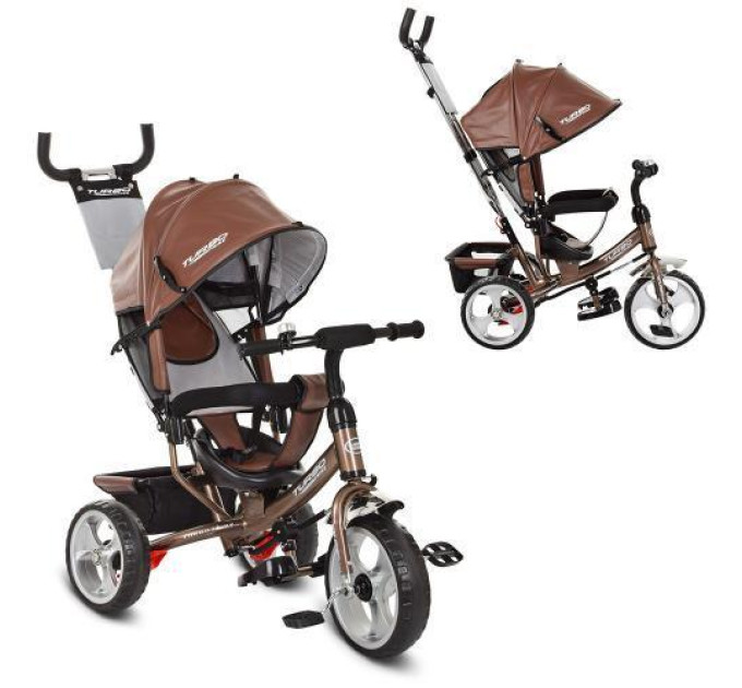 Велосипед Turbo Trike M 3113L-13 со сьемной корзиной родительской ручкой звонком на руле