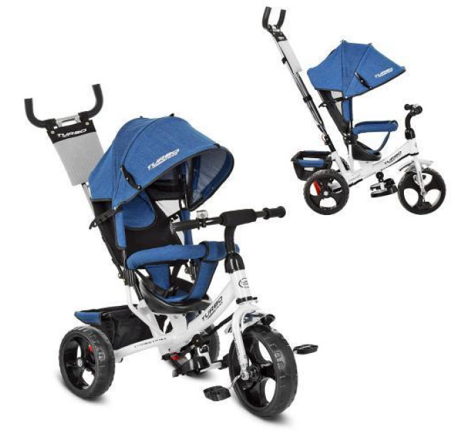 Дитячий велосипед-каталка Turbo Trike M 3113J-7 Jeans White