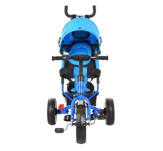 Велосипед трехколесный для детей Turbo Trike M 3113-5 голубой со смотровым окошком