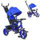 Колясочный детский велосипед Turbo Trike M 3113-14 3-х колесный синий