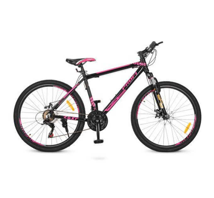 Велосипед для спорту Profi 26" G26YOUNG A26.4 чорно-рожевий кількість швидкостей 21