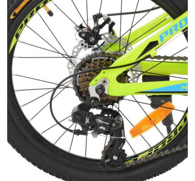 Спортивный велосипед салатово-голубой Profi 20" G20HARDY A20.1 Shimano 18SP