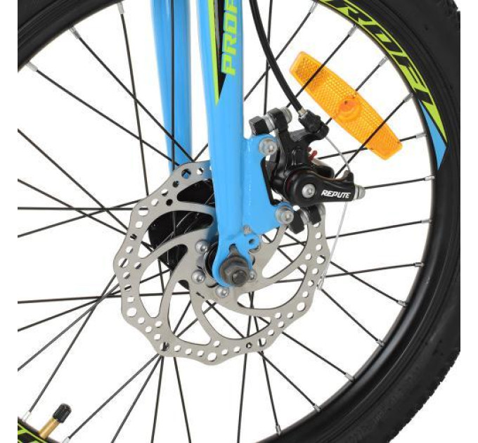 Спортивный велосипед салатово-голубой Profi 20" G20HARDY A20.1 Shimano 18SP