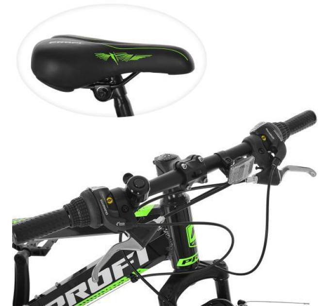 Спортивный алюминиевый велосипед Profi 20" G20FIFA A20.2 SHIMANO 18SP черно-зеленый