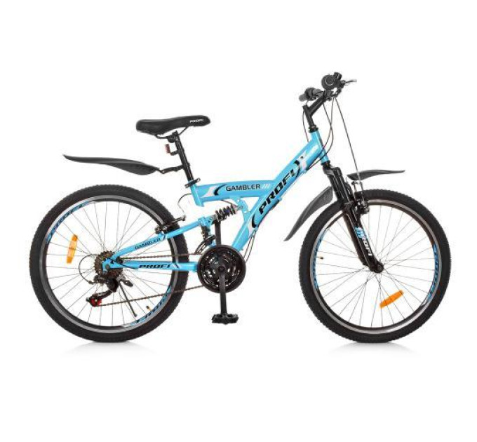 Спортивный велосипед с крыльями и подножкой 24" G24GAMBLER S24MIX