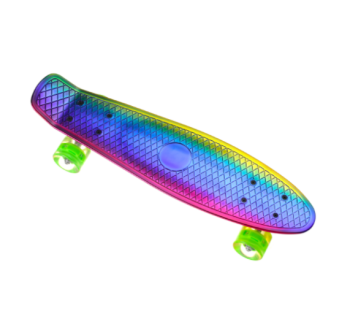 Пенни борд Penny Board с подсветкой хамелеон