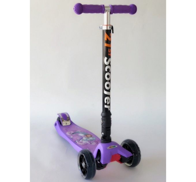 Самокат складной Scooter для девочки с принцессами