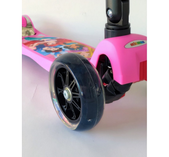 Самокат складной Scooter для девочки с принцессами