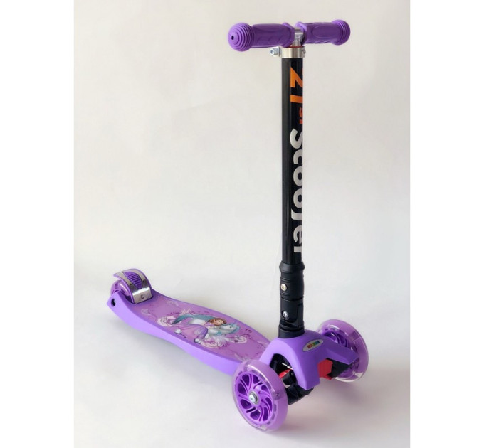 Самокат Scooter с подсветкой колес для девочки и мальчика
