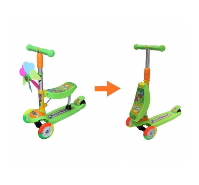 Самокат Happy Scooter самокат-беговел разноцветный от 3-х лет