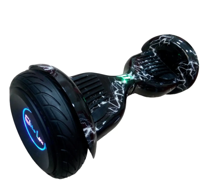 Гироскутер Smart Balance 10.5 Elite Lux черная молния колеса пластмассовые с подсветкой LED