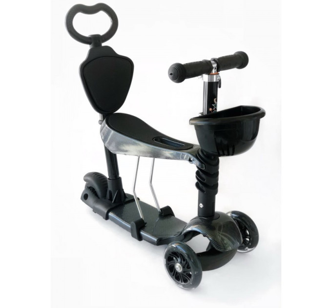 Самокат-беговел 5 в 1 QD ScooTer PP5 з батьківською ручкою