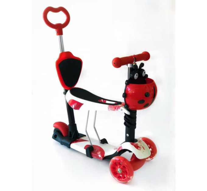 Самокат-беговел 5 в 1 QD ScooTer PP5 з батьківською ручкою
