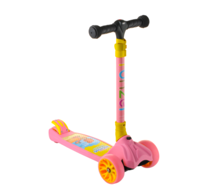 Дитячий самокат Scooter 4 колеса підсвічування+ліхтарик