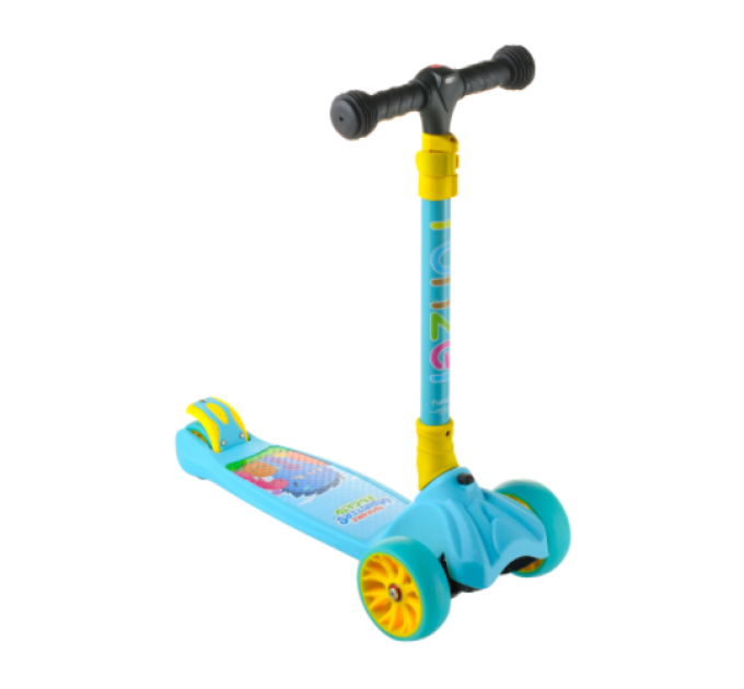 Дитячий самокат Scooter 4 колеса підсвічування+ліхтарик