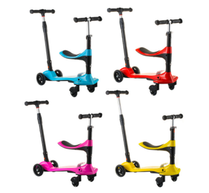 Дитячий чотириколісний Scooter 16-1 беговел батьківська ручка