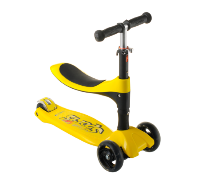 Дитячий чотириколісний Scooter 16-1 беговел батьківська ручка