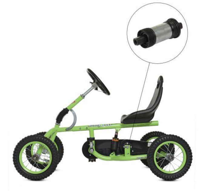 Педальный карт Bambi M 1697-5-2 надувные колеса 12" зеленый