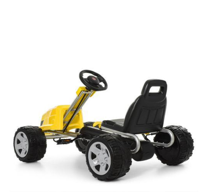 Детская машинка карт Bambi M 4118-6 желтая ручной тормоз
