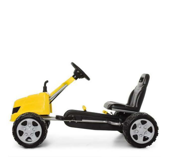 Детская машинка карт Bambi M 4118-6 желтая ручной тормоз