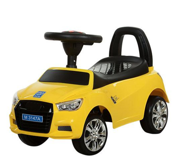 Каталка-толокар машинка Bambi Audi M 3147C желтый, синий