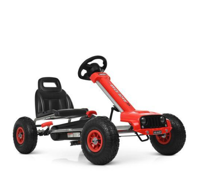 Карт для детей Bambi M 4037-3 красный резиновые надувные колеса