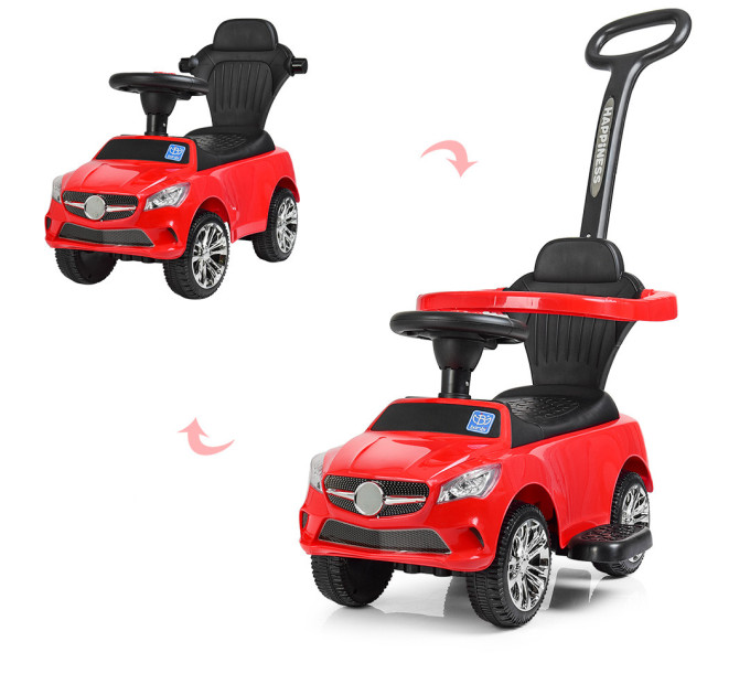 Машинка с магнитолой Bambi M 3503C(MP3)-3 с родительской ручкой и подсветкой фар