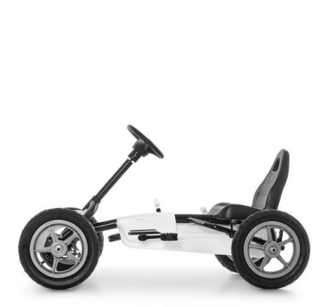 Веломобіль Bambi M 4119-1 дитячий педальний карт біле ручне гальмо