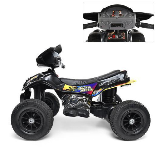 Квадроцикл Bambi M 2403ALR-2 Черный 2 мотора 28W 2 аккумулятора