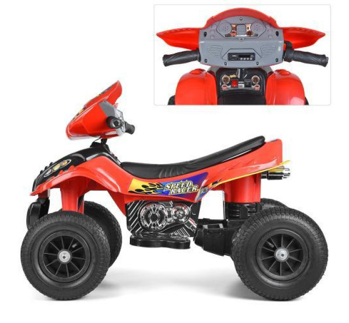 Детский квадроцикл Bambi M 2403ALR-3 красный для прогулок