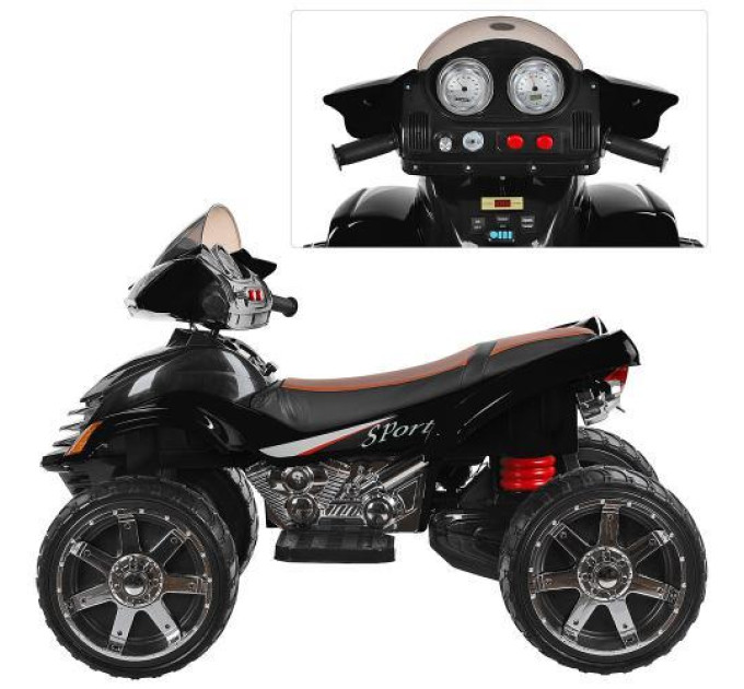 Квадроцикл Bambi M 3101(MP3)EBLR-2 чорний дитячий
